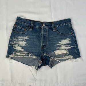 Levi's Women's 501 Distressed Ripped Denim Jean Shorts - Size 29"
